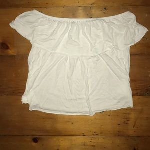 Top Shop Off the shoulder white shirt